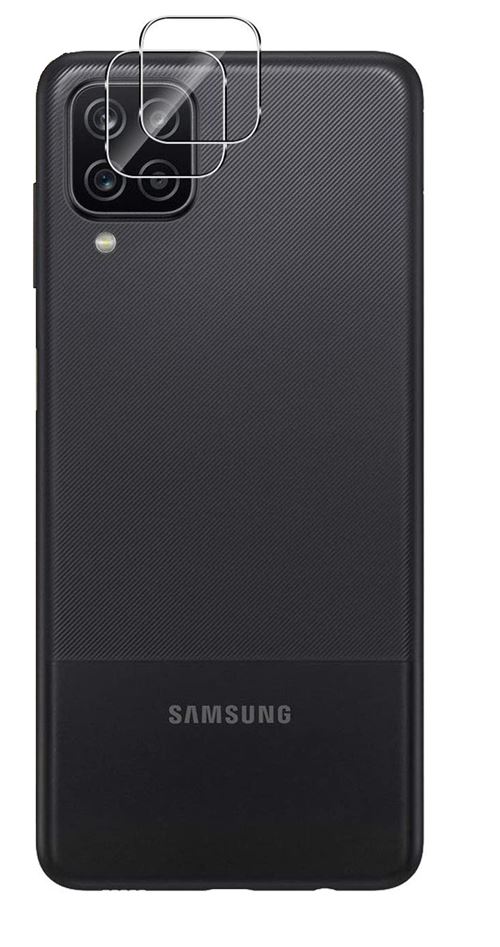 Protection Caméra Transparent pour Samsung A12 [Lot de 2] Verre Lentille Appareil Photo Arrière Film Protection Phonillico®