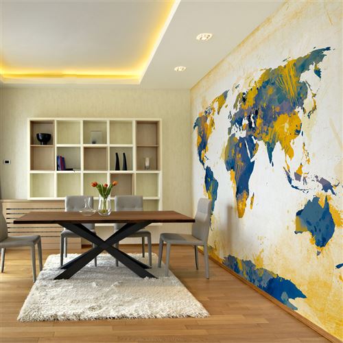 Papier peint - Map of the World - Sun and sky - Artgeist - 250x193