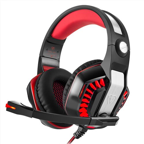 Beexcellent GM-2 Casque gaming pour PS4 XBOX One Noir et Rouge