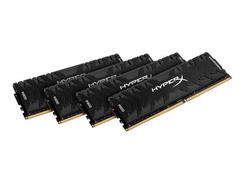 HyperX Predator 32GB 2400MHz DDR4 Kit 32Go DDR4 2400MHz module de mémoire - Modules de mémoire (32 Go, 4 x 8 Go, DDR4, 2400 MHz, 288-pin DIMM, Noir)
