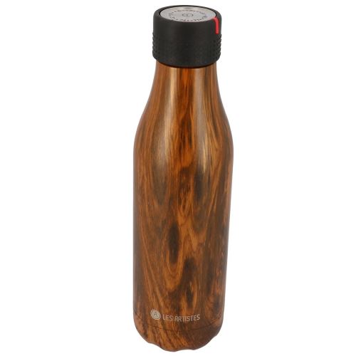 Bouteille isotherme Les artistes Time up 500ml iso bois Marron taille : UNI réf : 91581
