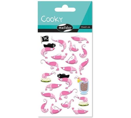 Stickers Fantaisie Cooky - Kawaï Sushis - 1 planche 7,5 x 12 cm