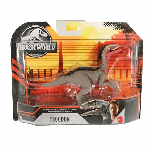 Jurassic World GVF32 - Coffret Attaque - Figurine / Personnage articulée - Dinosaure Troodon
