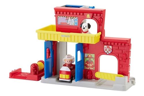 Fisher-price - la caserne de pompiers little people 1-5 ans