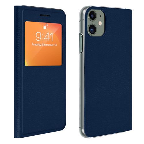Housse pour iPhone 11 Clapet Fenêtre d'affichage - Bleu nuit