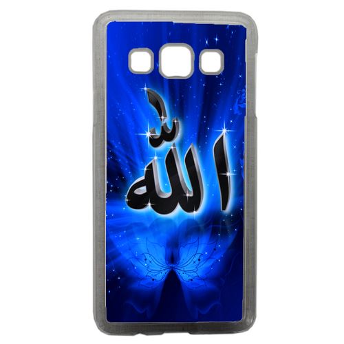 Coque Allah Religion Bleu Nuit Compatible Samsung Galaxy A3 Transparent