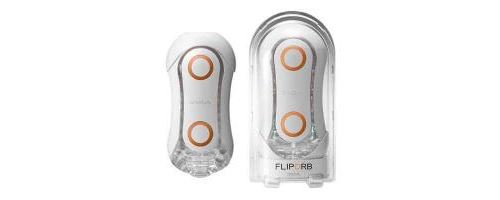 Gaine de masturbation réutilisable Flip Orb (Couleur : ORANGE)