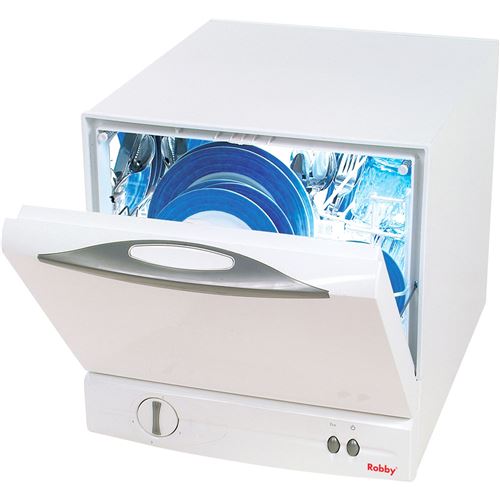 Lave-vaisselle compact 4 couverts 55db pose libre blanc - ROBBY MINI CLEAN