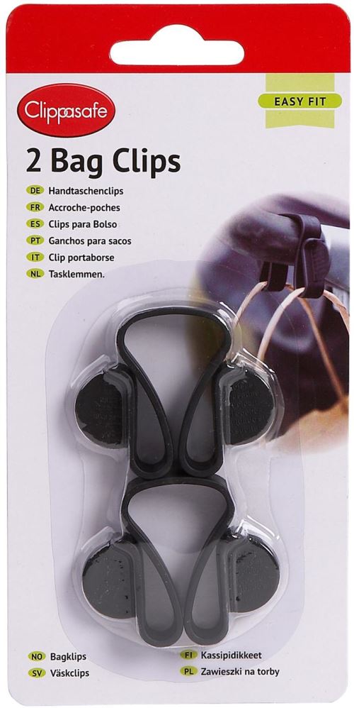 Clippasafe Clips Sac à langer pour poussette – Lot de 2