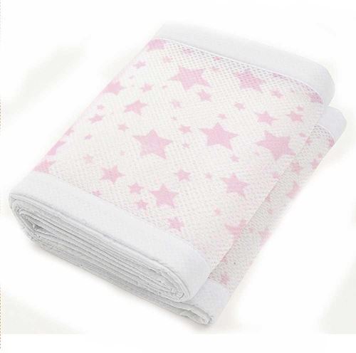 Breathable Baby Tour de Lit Double Face en Maille Etoile - Rose