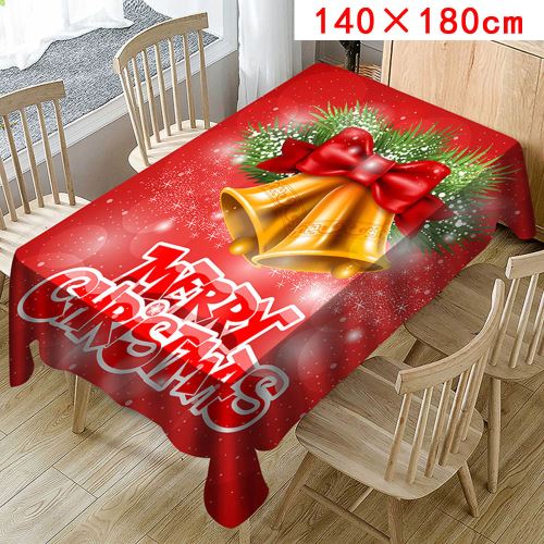 Nappe de Noël Imprimer Rectangle Table Cover Holiday Party Home Decor_Kiliaadk342
