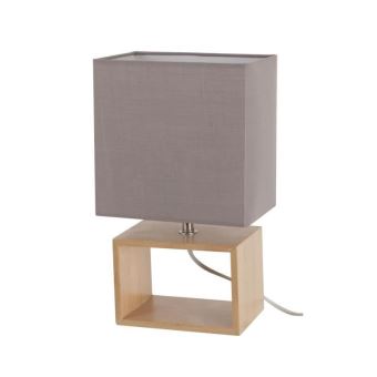 Liv Lampe A Poser Bois H31cm Gris Corep Achat Prix Fnac