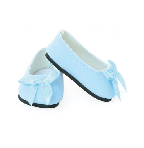 Petit Collin - 603906 - Ballerines suède ciel avec nœud ciel t. 39 - 40 - 48 cm