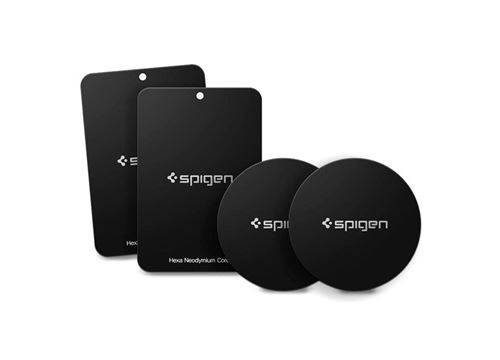 Accessoire pour téléphone mobile SPIGEN Kuel A210 - Plaque en métal pour  téléphone portable - noir (pack de 4)