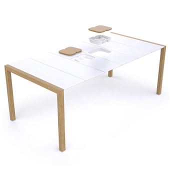 Table De Jardin En Resine 190x100cm Pour 8 A 10 Personnes 2 Bacs