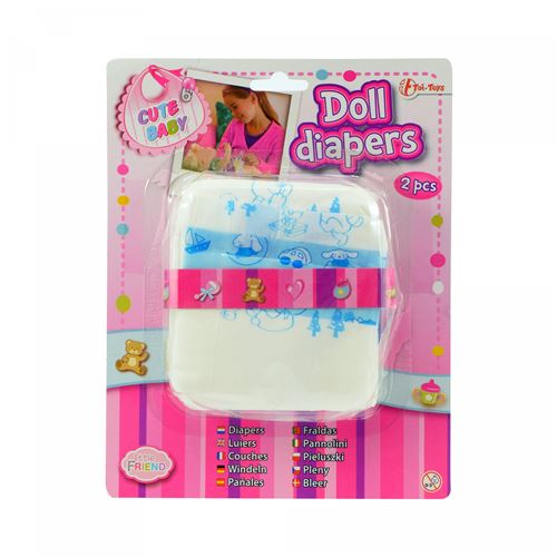 Toi-Toys couche poupée 10 cm 2 pièces blanc