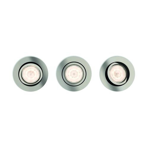 Philips Kit De 3 Spots Encastrables Shellbark 3 - Nickel