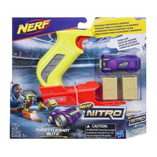 Hasbro nerf nitro throttleshot blitz vert blaster lance voitures c0780 c0783