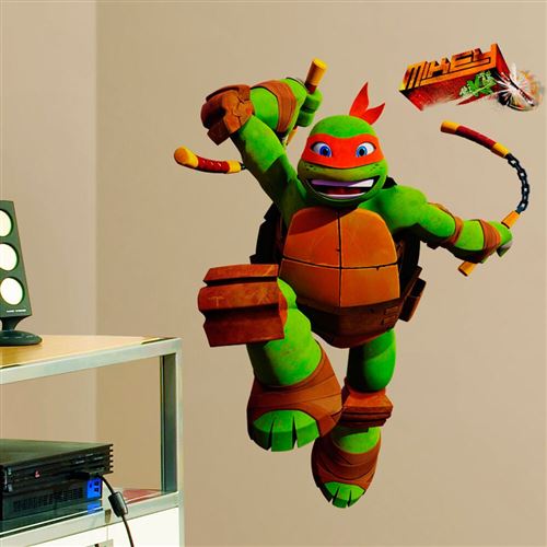 Stickers géant Michelangelo Tortues Ninja Nickelodeon H 90 CM