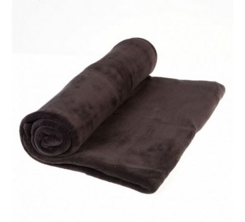 PLAID MICROFIBRE 180x230cm Marron