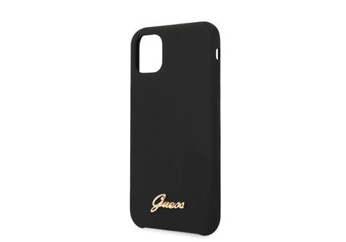 Coque pour Iphone 11 Pro Guess silicone vintage logo noir