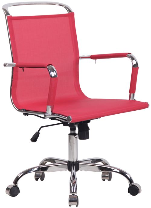 CLP Chaise de bureau Barnet en tissu résille  Rouge