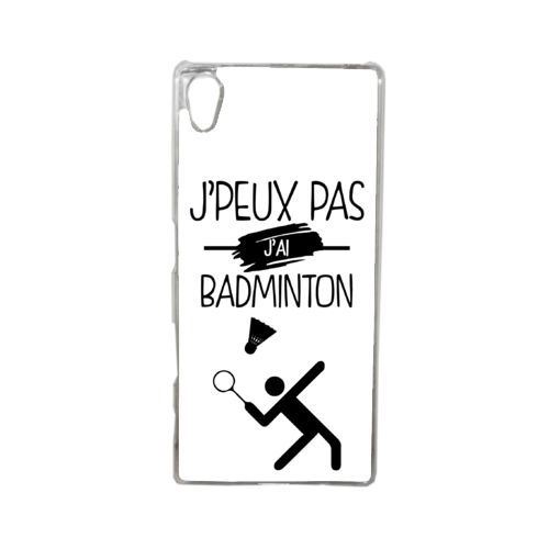 Coque j peux pas j ai badminton 1 compatible sony xperia z5 transparent