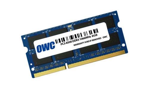 Other World Computing - DDR3 - module - 8 Go - SO DIMM 204 broches - 1066 MHz / PC3-8500 - CL7 - 1.5 V - mémoire sans tampon - non ECC - pour Apple Mac mini (Mi-2010); MacBook (Mi-2010)