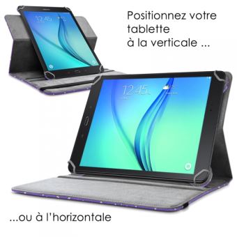 Housse Etui de Protection Universel L Diamant Violet pour Tablette Samsung Galaxy Tab A6 T580 10 Pouces Housse Tablette Achat prix fnac