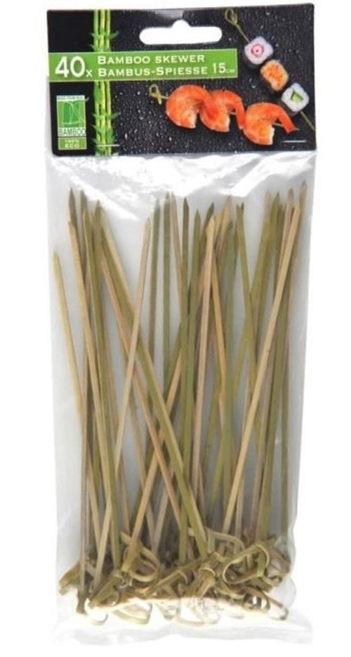 Eco-Import bâtonnets à cocktail 15 cm vert bambou 40 pièces