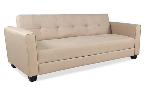  Canap&eacute; convertible 3 places Clayton Tissu Beige - Beige