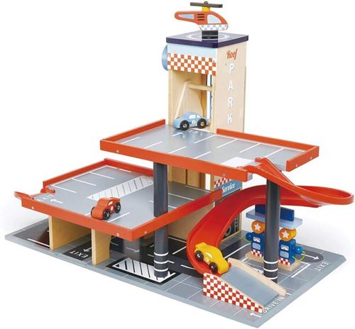 Tender Leaf Toys Orange Garage Et Station Service En Bois