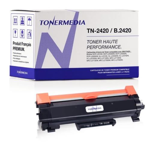 Tonermedia Noir - X1 Toner Brother Tn-2420 Tn-2410 Compatible (1 )