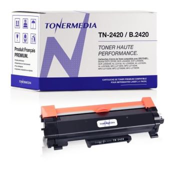 TONERMEDIA - x1 Toner Brother TN-2420 TN-2410 compatible (1 Noir