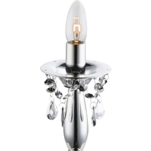 GLOBO Lampe a poser chrome L9,5 x l9,5 x h25 cm