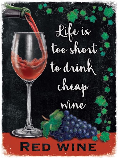 Plaque murale en métal Red Wine 30 x 40cm