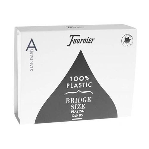 Duo pack Fournier Titanium Series - 2 Jeux de 54 cartes 100% plastique – format bridge - 4 index standards
