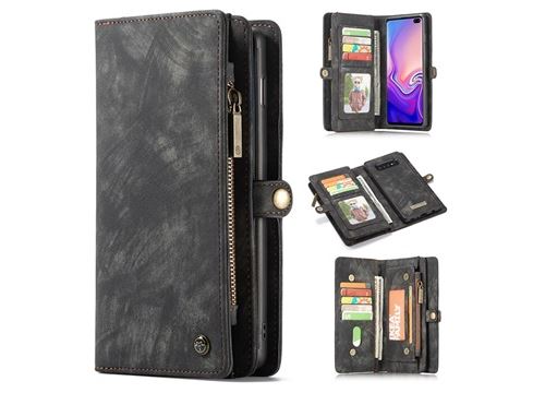 Étui Portefeuille Samsung Galaxy S10+ Multifonctionnel 2-en-1 CaseMe - Gris