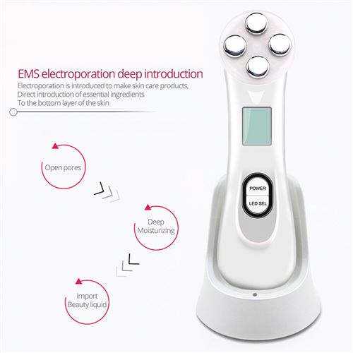 Appareil De Massage Facial YA-MAN EP-15W - Rouleau Ondulé EMS - Sans Fil - Occasion Fonctionnel