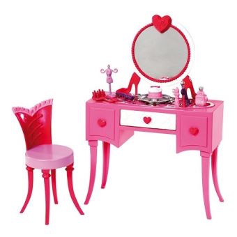 Coiffeuse Glamour Barbie Mattel Accessoire Maison Poupee