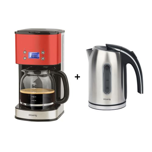 BO17 + MG30 rouge Bouilloire 1.7 et cafetière programmables