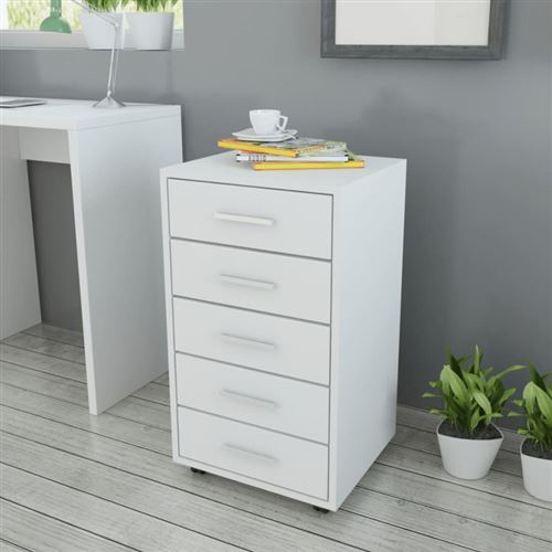 Vidaxl Blanc Caisson À Tiroirs - Image 3