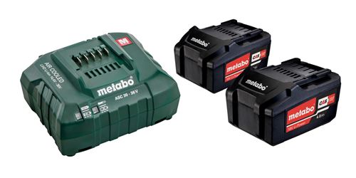 Set de base 2 batteries Li-power 18V/4Ah + chargeur ASC 55 - METABO - 685050000