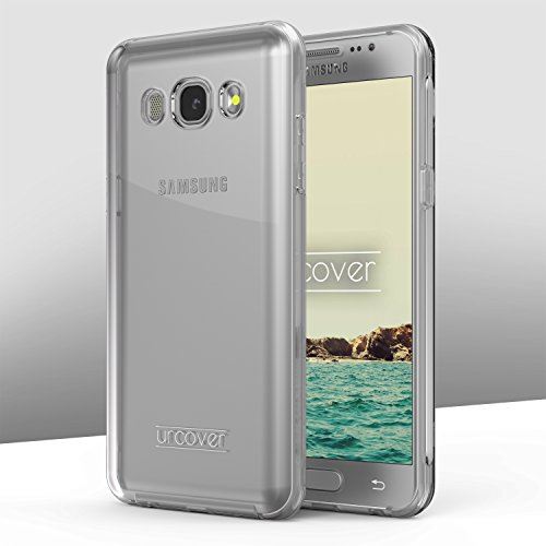 Urcover Galaxy J5 2016 Coque 360 degrés Protection Housse complète Avant et arrière, Souple TPU Cover Samsung Galaxy J5 2016, Etui Tactile, Case - Transparente
