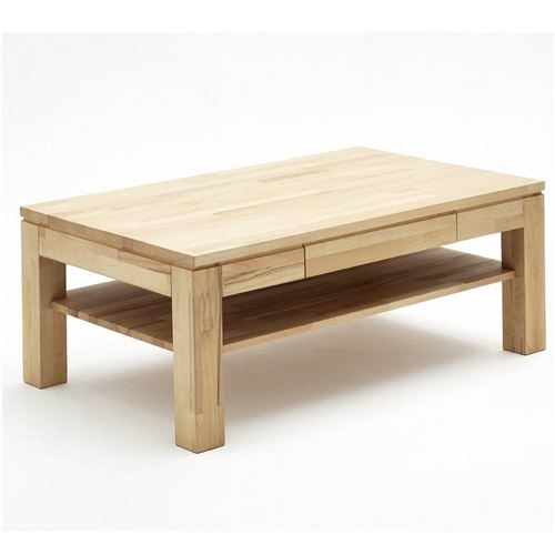 Table basse JUVISY 115 x 70 cm en hêtre massif ciré et huilé