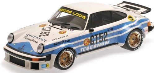 Minichamps - 155766452 - Véhicule Miniature - Porsche 934 - 300 Km Nurburgring 1976 - Echelle 1/18, Blanc/Bleu