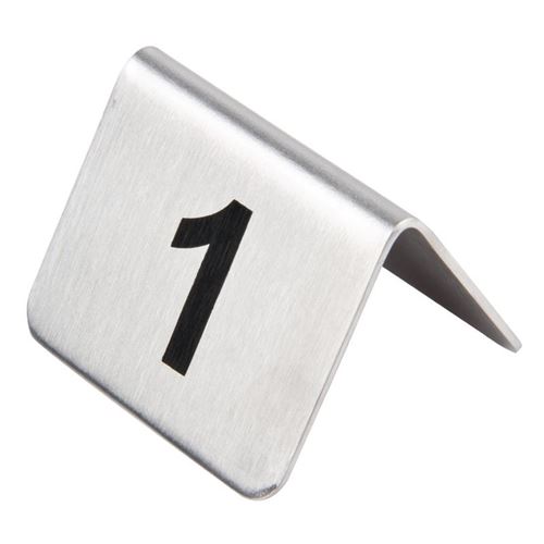 Lot de numéros de table en acier inoxydable olympia 11-20
