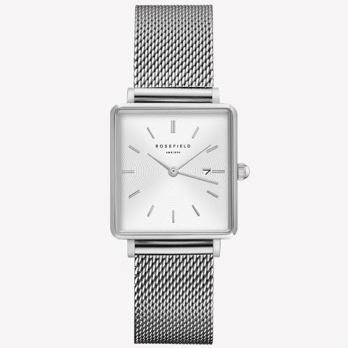 Montre ROSEFIELD en Maille milanaise Grise - QWSS-Q02