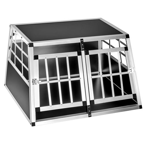 TecTake Cage de transport pour chien double dos droit - 89 x 69 x 50 cm