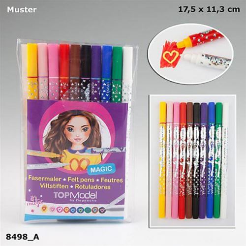 Depesche 8498 Top Model Double Feutres Magic 10 couleurs, stylet